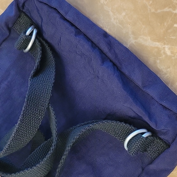 Kipling Navy Mini Sport Backpack w/ Tan Stitching, Logo  & Rope - Picture 10 of 16